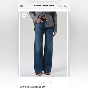 Citizens of Humanity Annina Wide Straight Leg Jeans